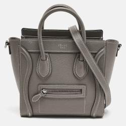 Celine Beige Leather Nano Luggage Tote