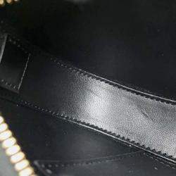 Celine Black Calf Leather Triomphe Tilley Medium Shoulder Bag 