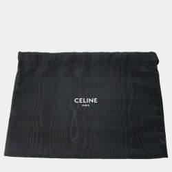 Celine Black Calf Leather Triomphe Tilley Medium Shoulder Bag 
