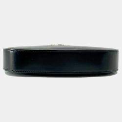 Celine Black Calf Leather Triomphe Tilley Medium Shoulder Bag 