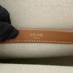 Celine Natural Tan Canvas Tote Bag 