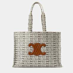 Celine Natural Tan Canvas Tote Bag 