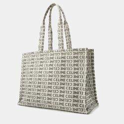 Celine Natural Tan Canvas Tote Bag 