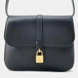 Celine Black Calf Leather Taboo Medium Shoulder Bag