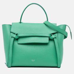 Celine Green Micro Grained Calfskin Belt Bag