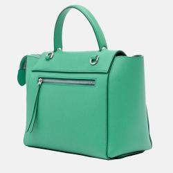 Celine Green Micro Grained Calfskin Belt Bag