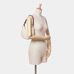 Celine Beige Triomphe Coated Canvas Ava Shoulder Bag