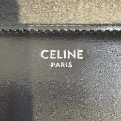 Celine Black Shiny Calfskin Claude Chain Shoulder Bag