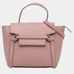 Celine Pink Nano Grained Calfskin Belt Bag