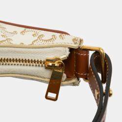 Celine Brown Triomphe Coated Canvas Ava Shoulder Bag
