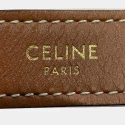 Celine Brown Triomphe Coated Canvas Ava Shoulder Bag