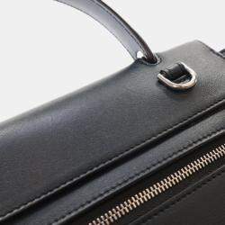 Celine Navy Blue Micro Smooth Calfskin Bicolor Braided Belt Bag