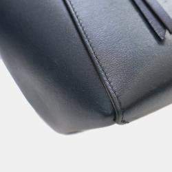 Celine Navy Blue Micro Smooth Calfskin Bicolor Braided Belt Bag