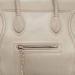 Celine Beige Leather Medium Phantom Luggage Tote