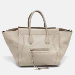 Celine Beige Leather Medium Phantom Luggage Tote
