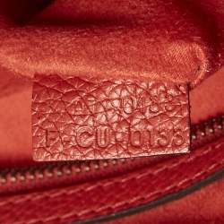Celine Red Leather Mini Luggage Tote