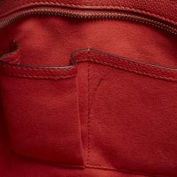 Celine Red Leather Mini Luggage Tote