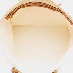 Celine White Small Canvas Logo Print Horizontal Cabas Tote