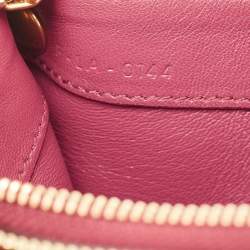 Pre Owned Celine Red Python Small Trio Crossbody Bag