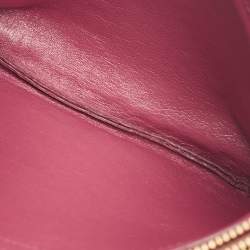 Pre Owned Celine Red Python Small Trio Crossbody Bag