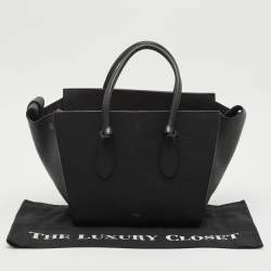Celine Black Leather Mini Tie Tote
