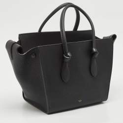 Celine Black Leather Mini Tie Tote