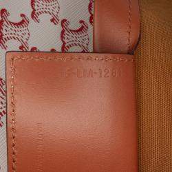 Celine White Medium Coated Canvas Triomphe Couffin Tote