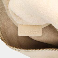Celine White Medium Calfskin Romy Shoulder Bag