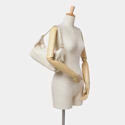 Celine White Medium Calfskin Romy Shoulder Bag