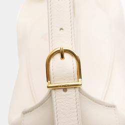 Celine White Medium Calfskin Romy Shoulder Bag