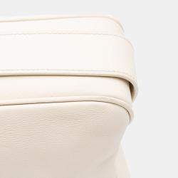 Celine White Medium Calfskin Romy Shoulder Bag