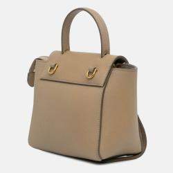 Celine Beige Brown Pico Grained Calfskin Belt Bag
