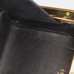 Celine Black Leather Sequin Triomphe Minaudiere