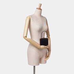 Celine Black Leather Sequin Triomphe Minaudiere