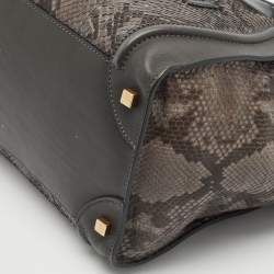 Celine Tricolor Python and Leather Mini Luggage Tote