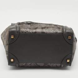 Celine Tricolor Python and Leather Mini Luggage Tote