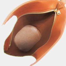 Celine Brown, Navy Canvas and Leather Bucket Bag