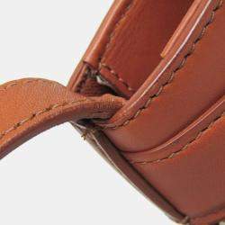 Celine Brown, Navy Canvas and Leather Bucket Bag