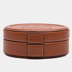 Celine Brown Calfskin Cuir Triomphe Oval Handbag