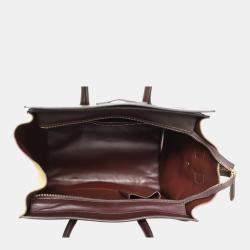 Celine Dark Brown Snakeskin Pyhton Mini Luggage Bag