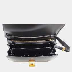 Celine Black Leather Classic Medium Box Bag
