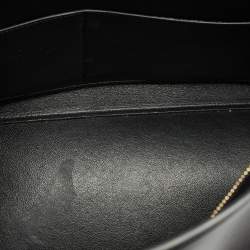 Celine Blue/Black Python and Leather Small Trapeze Top Handle Bag