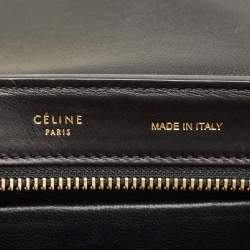 Celine Blue/Black Python and Leather Small Trapeze Top Handle Bag