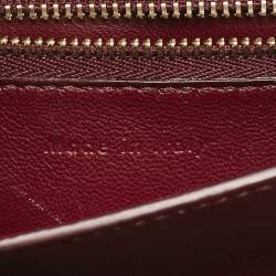 Celine Burgundy Leather Small Classic Box Flap Bag