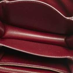 Celine Burgundy Leather Small Classic Box Flap Bag