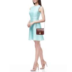 Celine Burgundy Leather Small Classic Box Flap Bag