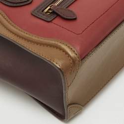Celine Multicolor Leather Nano Luggage Tote