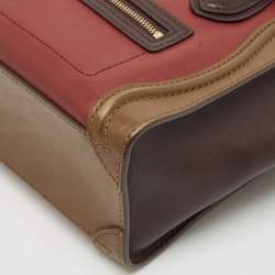 Celine Multicolor Leather Nano Luggage Tote