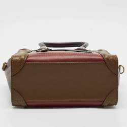Celine Multicolor Leather Nano Luggage Tote