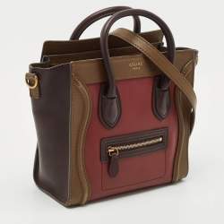 Celine Multicolor Leather Nano Luggage Tote